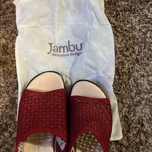 Brand new red jambu shoe